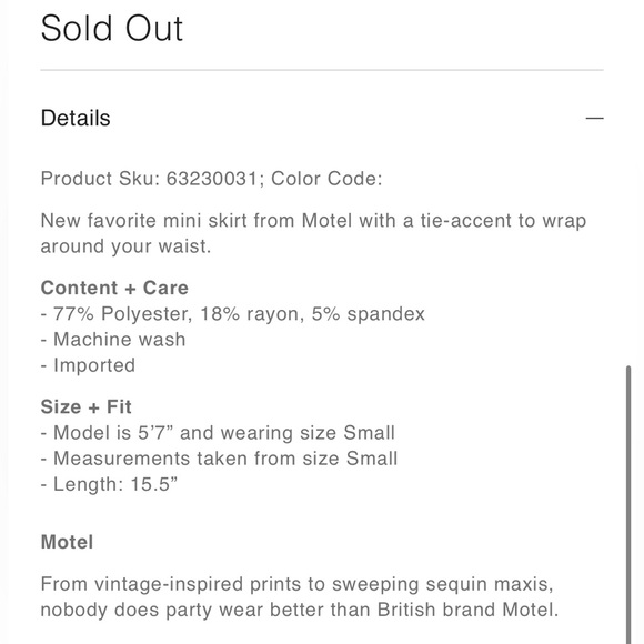 🎉 NEW @MOTEL MINI SKIRT black from Urban XXS ‼️ WORN ONCE PERFECT CONDITION - Picture 2 of 5